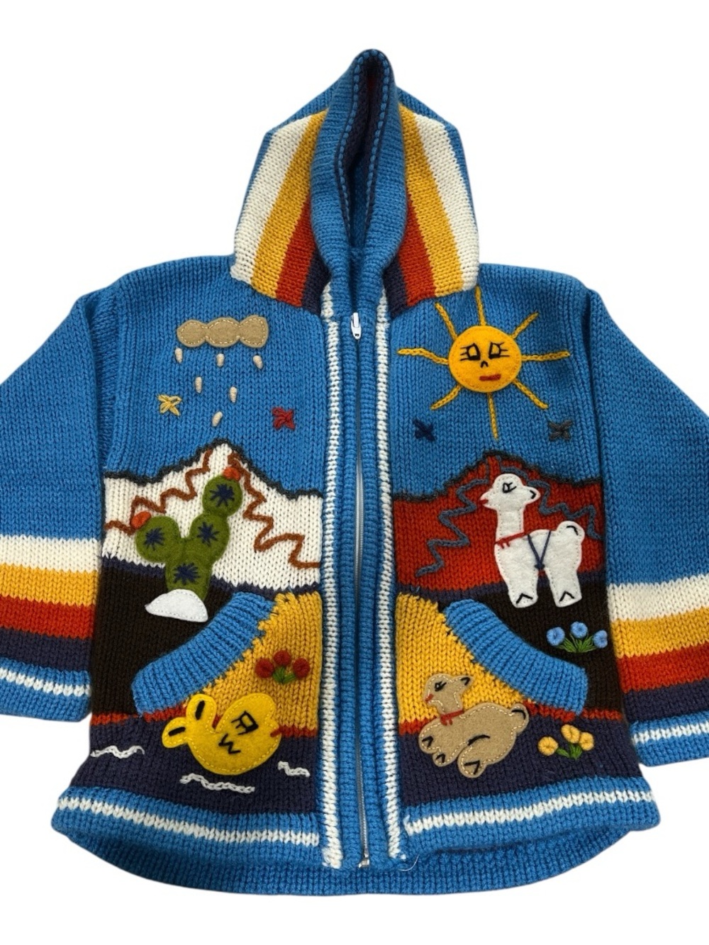 Kids Hand made zip up sweater